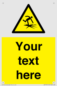 Custom warning thin ice